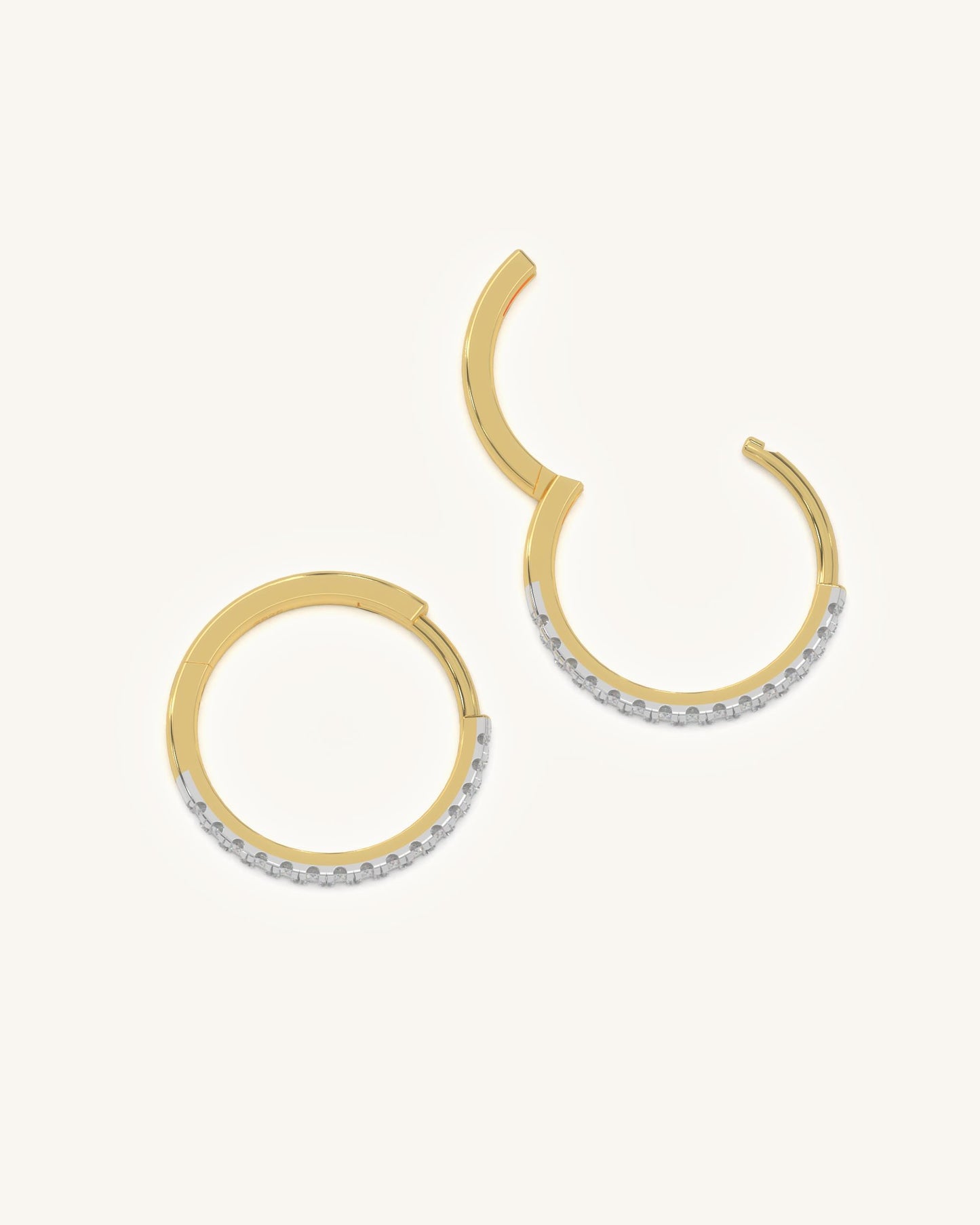 Half Diamond Hoops