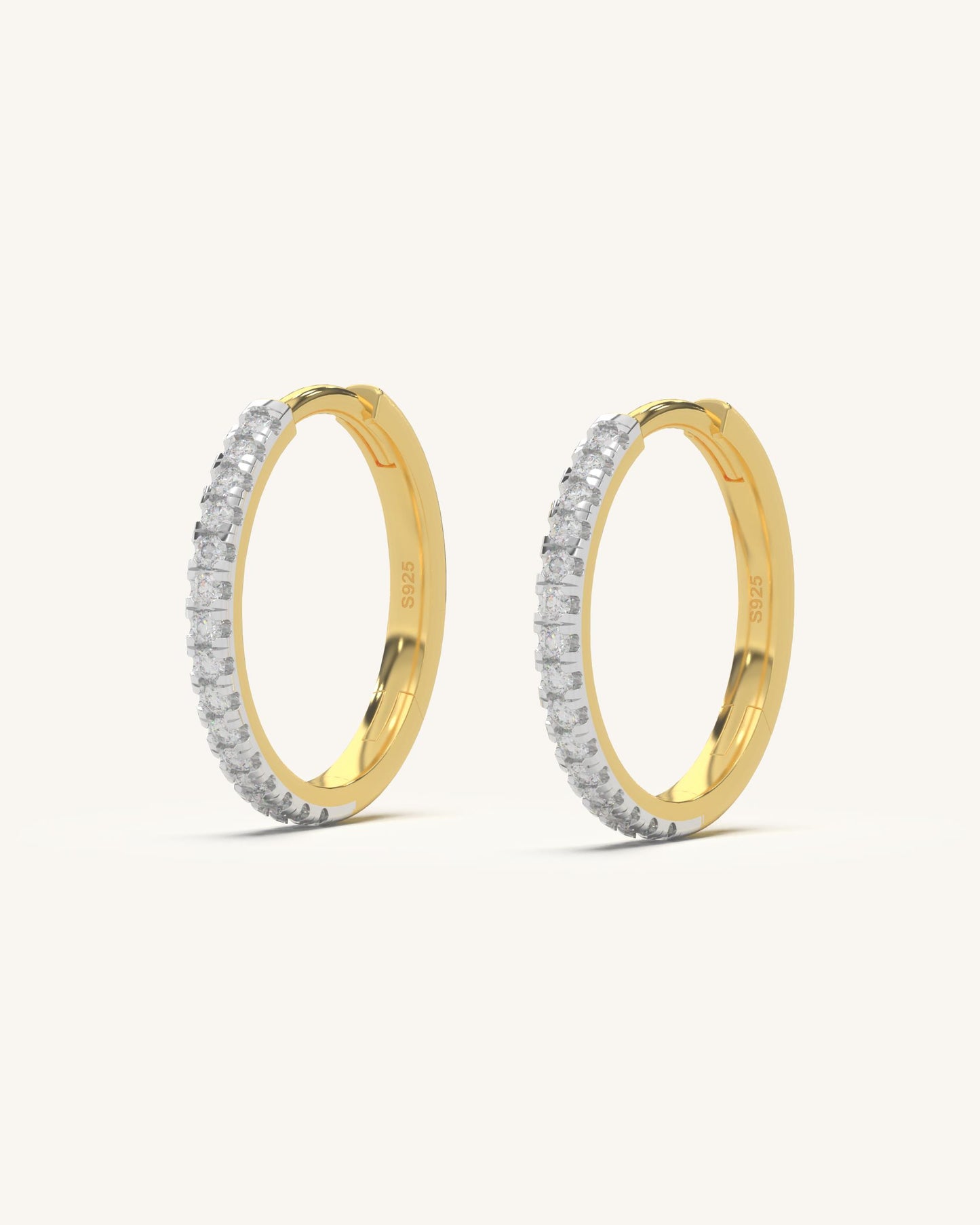 Half Diamond Hoops