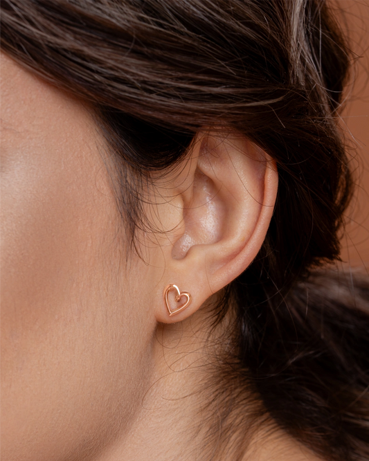 Shimmering Heart Studs