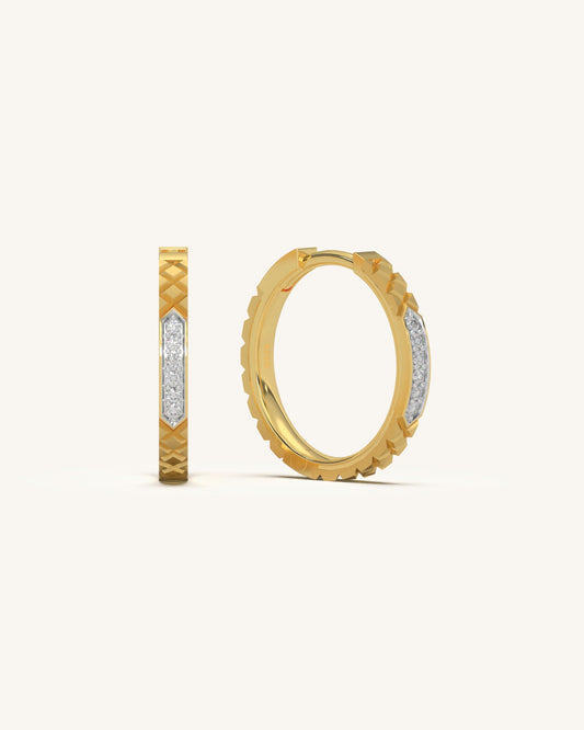 Textured Curve Hoops