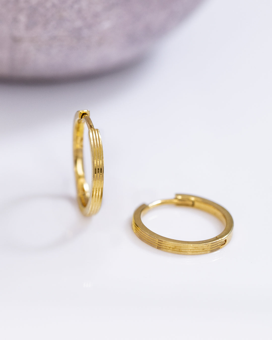 Striped Detail Hoops