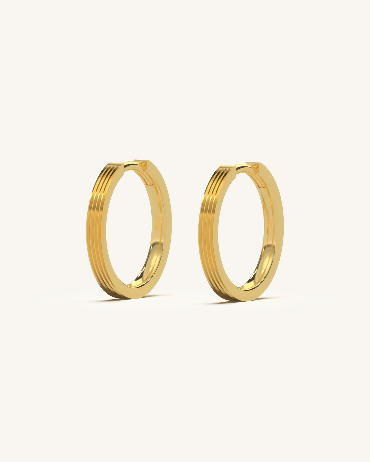 Striped Detail Hoops