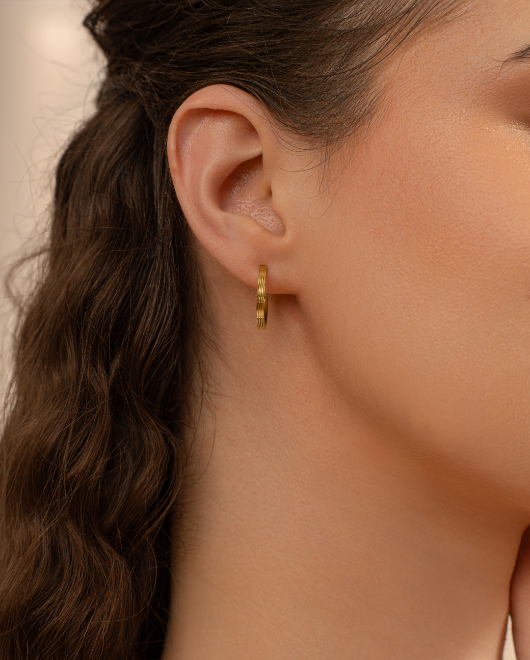 Striped Detail Hoops