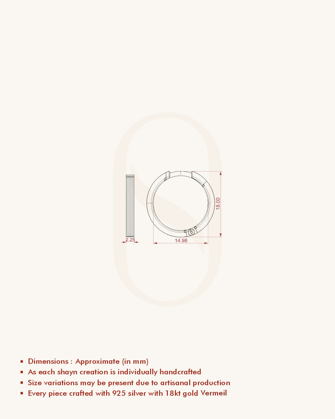 Striped Detail Hoops