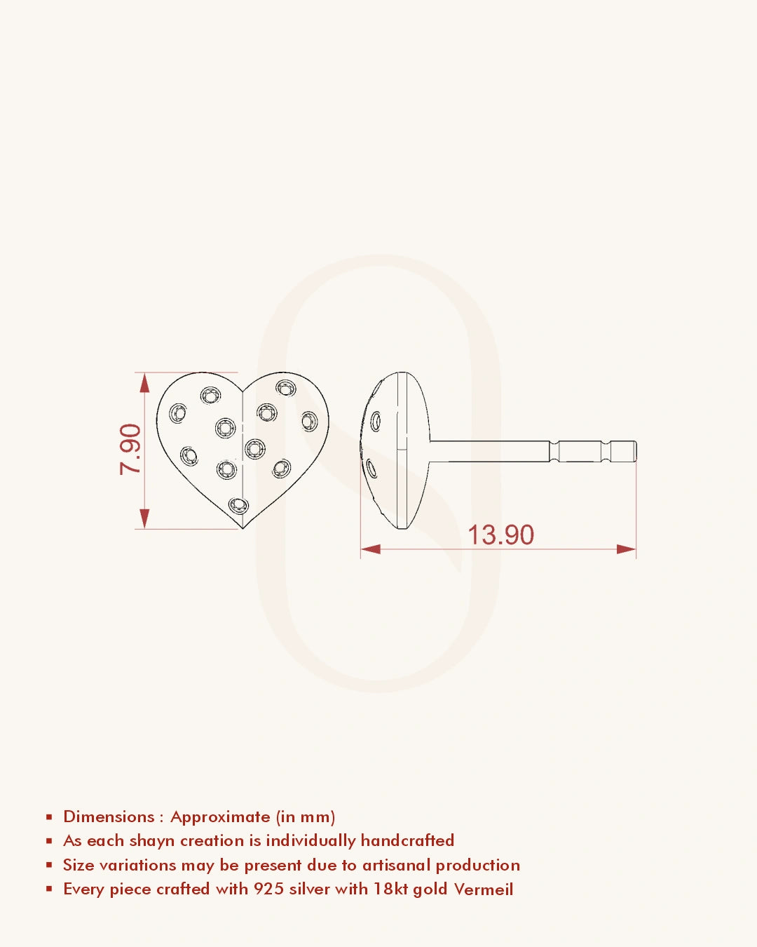 Heart Stud Earrings