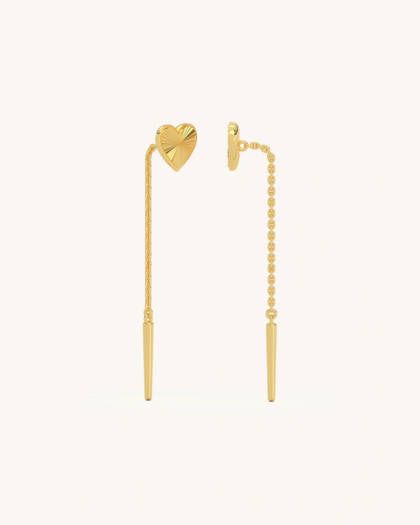 Drop Heart Earrings