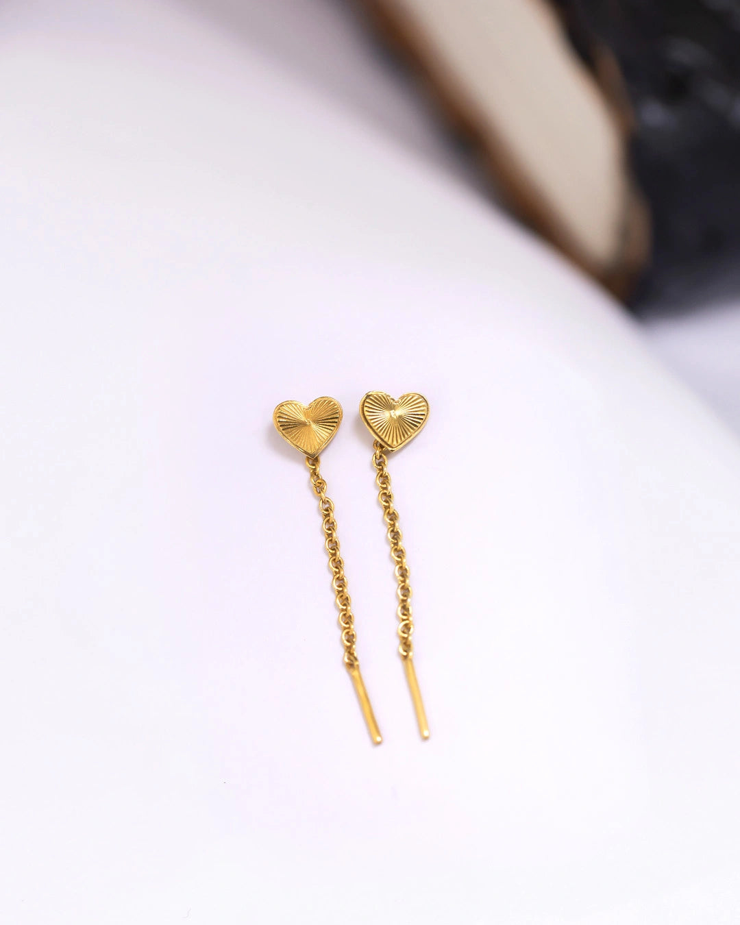 Drop Heart Earrings