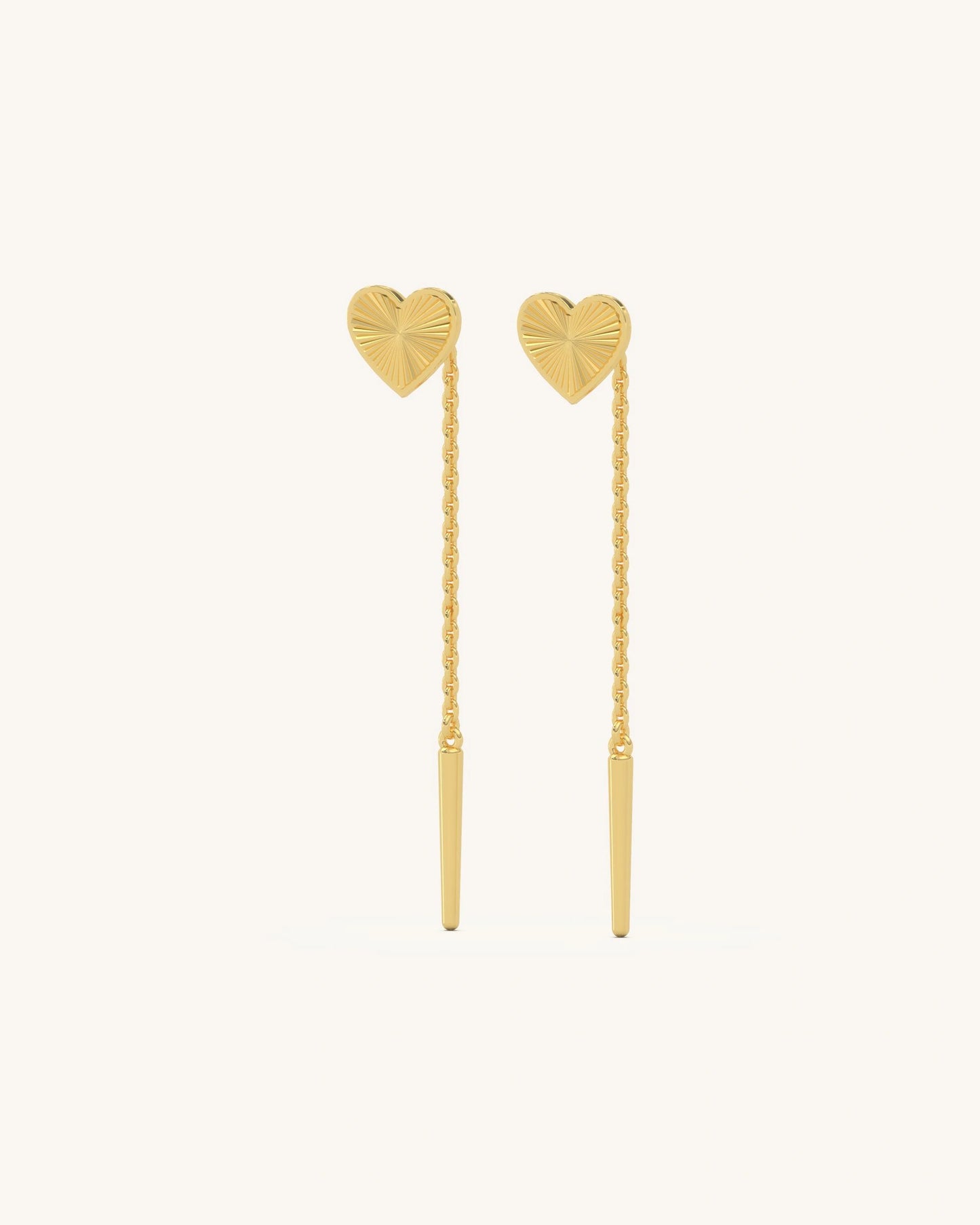 Drop Heart Earrings