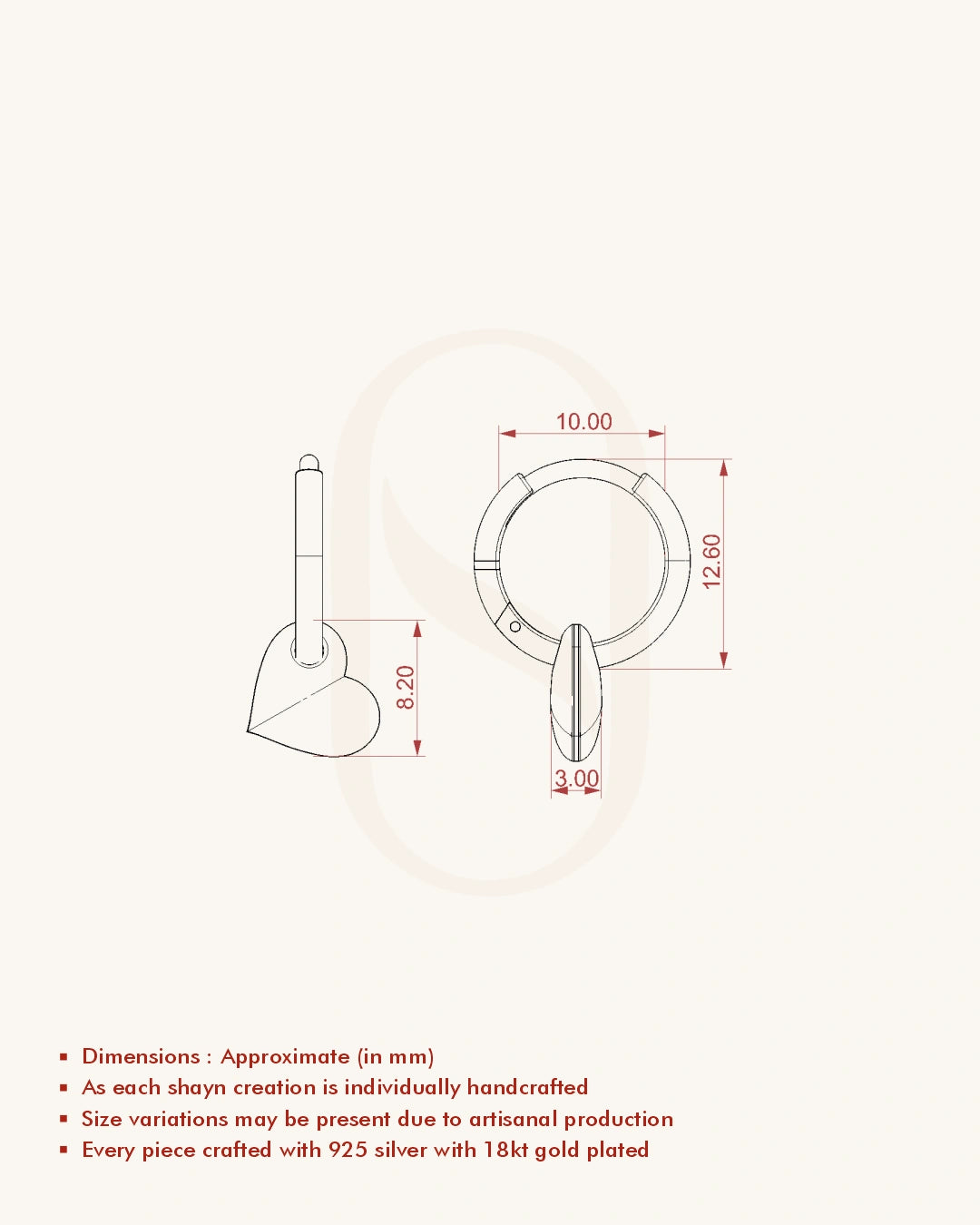 Heart Charm Earrings