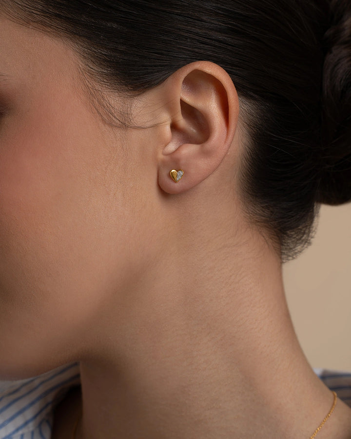 Half Diamond Studs