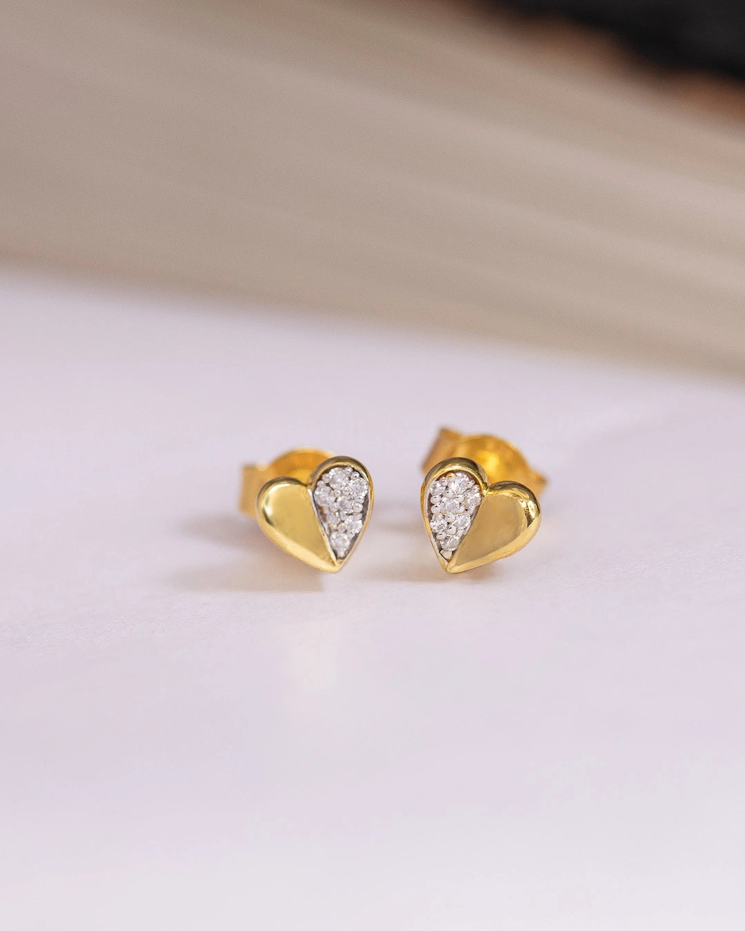 Half Diamond Studs