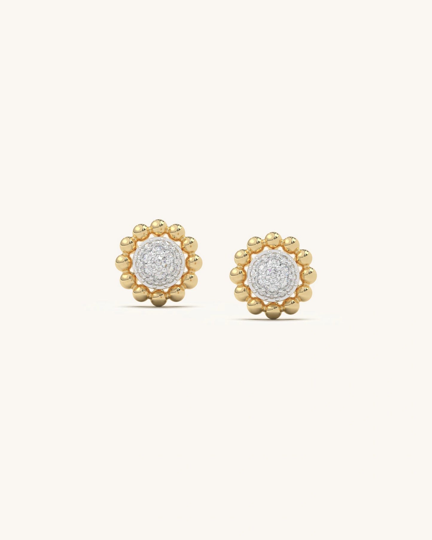 Beaded Stud Earrings