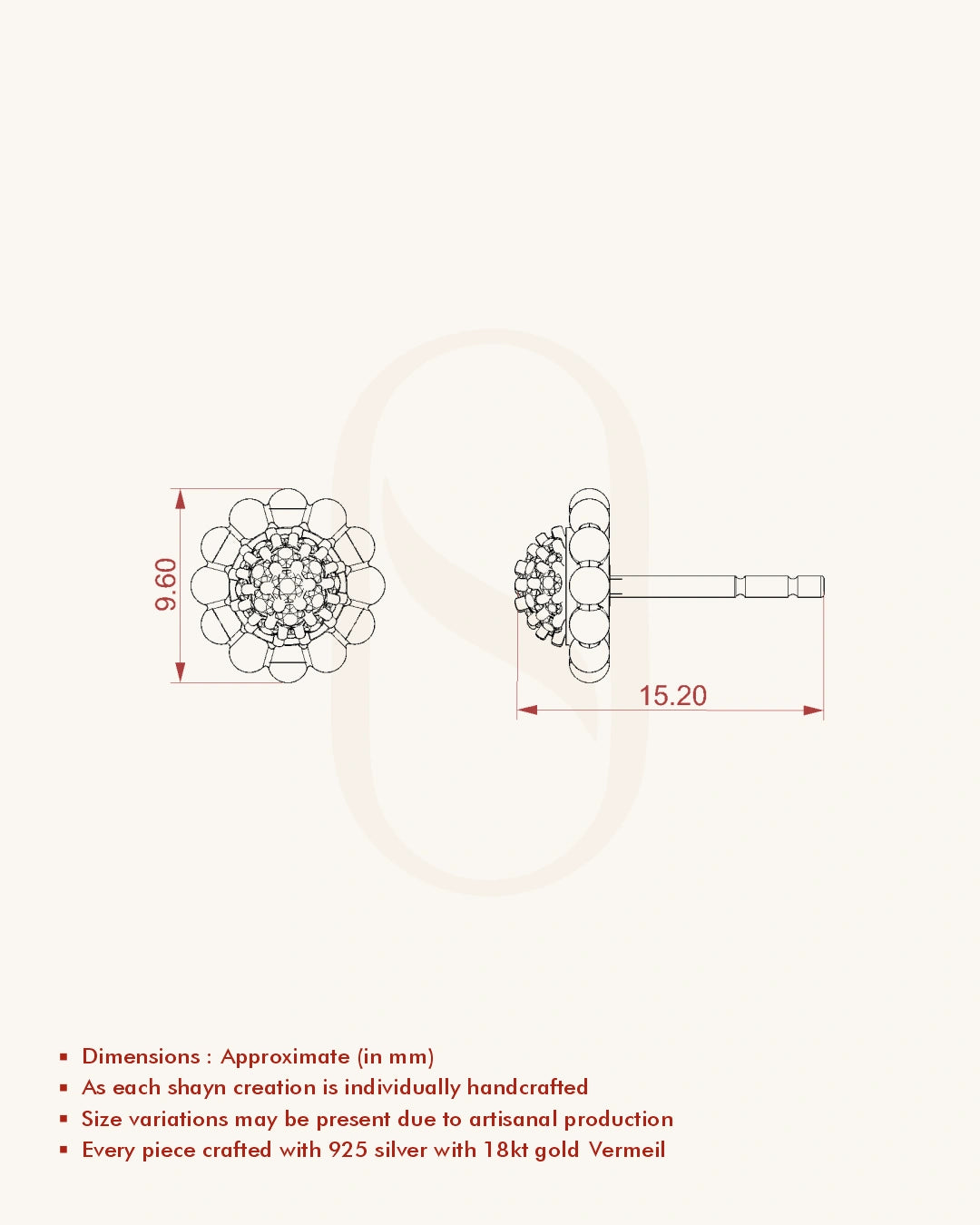 Beaded Stud Earrings