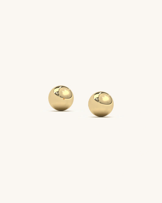 Gold Plated Silver Ball Studs