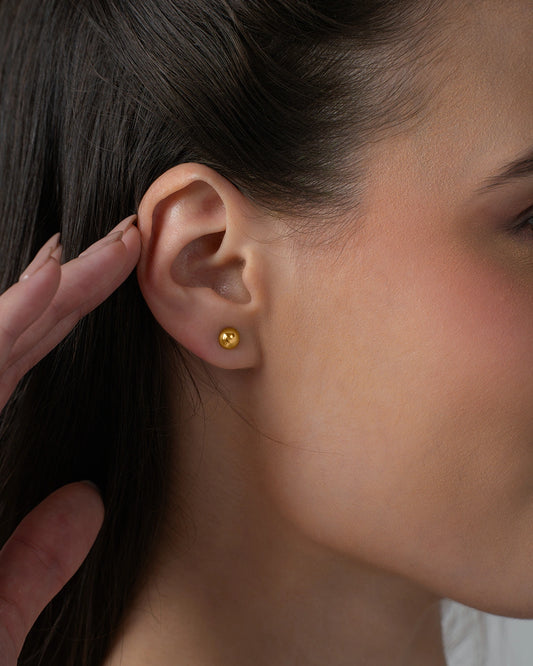 Gold Plated Silver Ball Studs