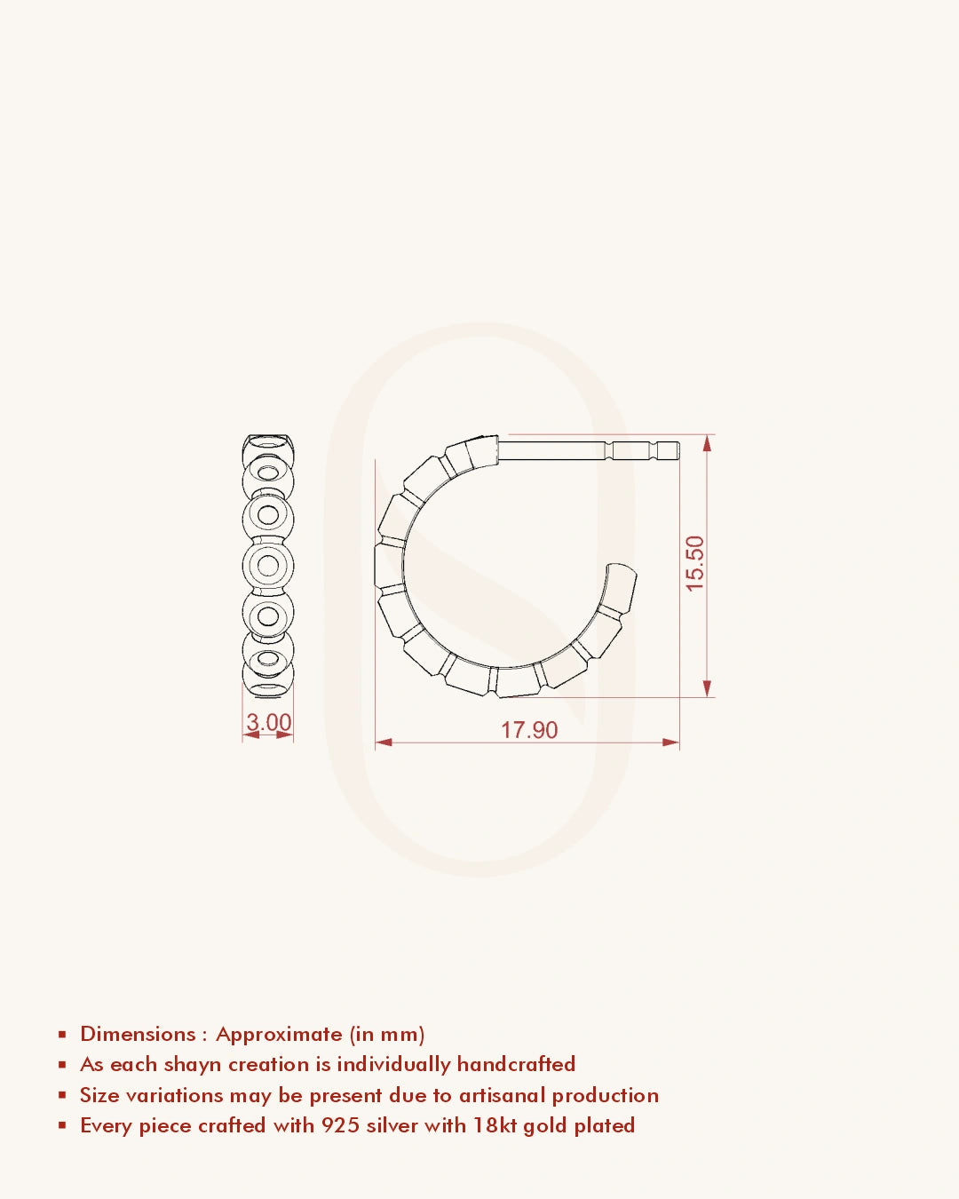 Vertical Bezel Studs