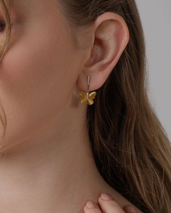 Textured Wing Earrings