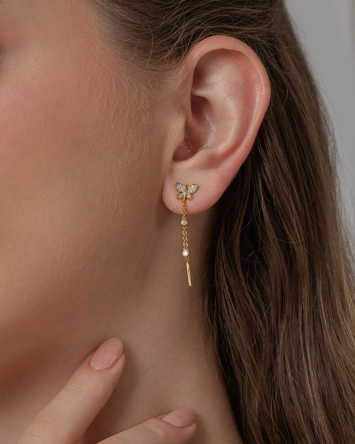 Butterfly Chain Drop Earrings