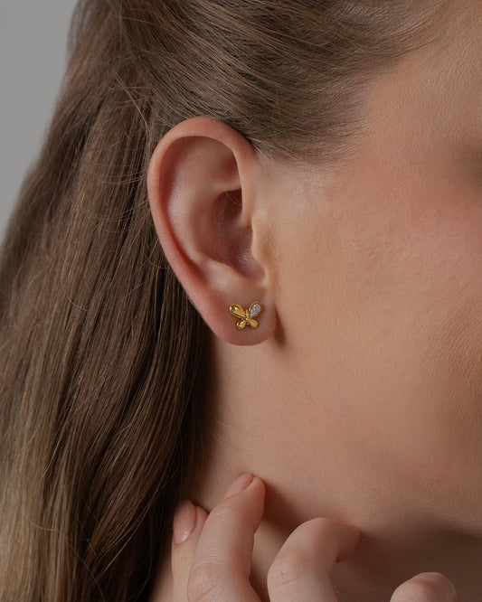 Two Tone Butterfly Earrings