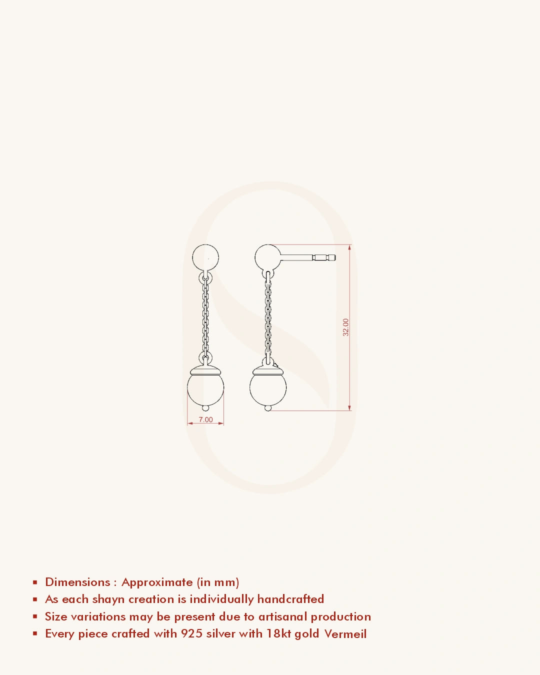 Drop Pearl Earrings