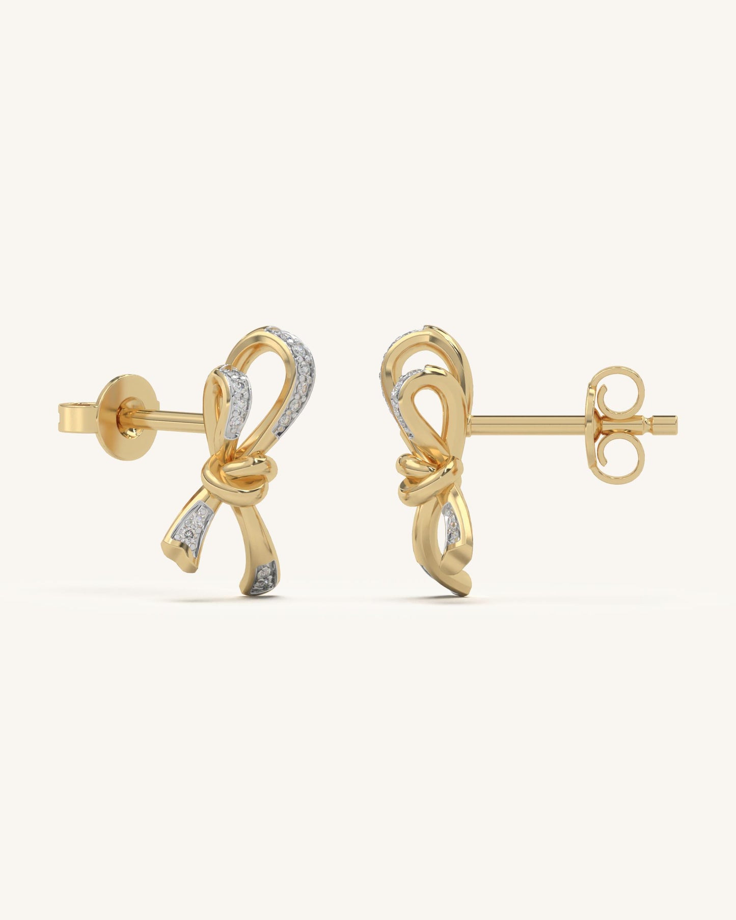 Gold Bow Earrings