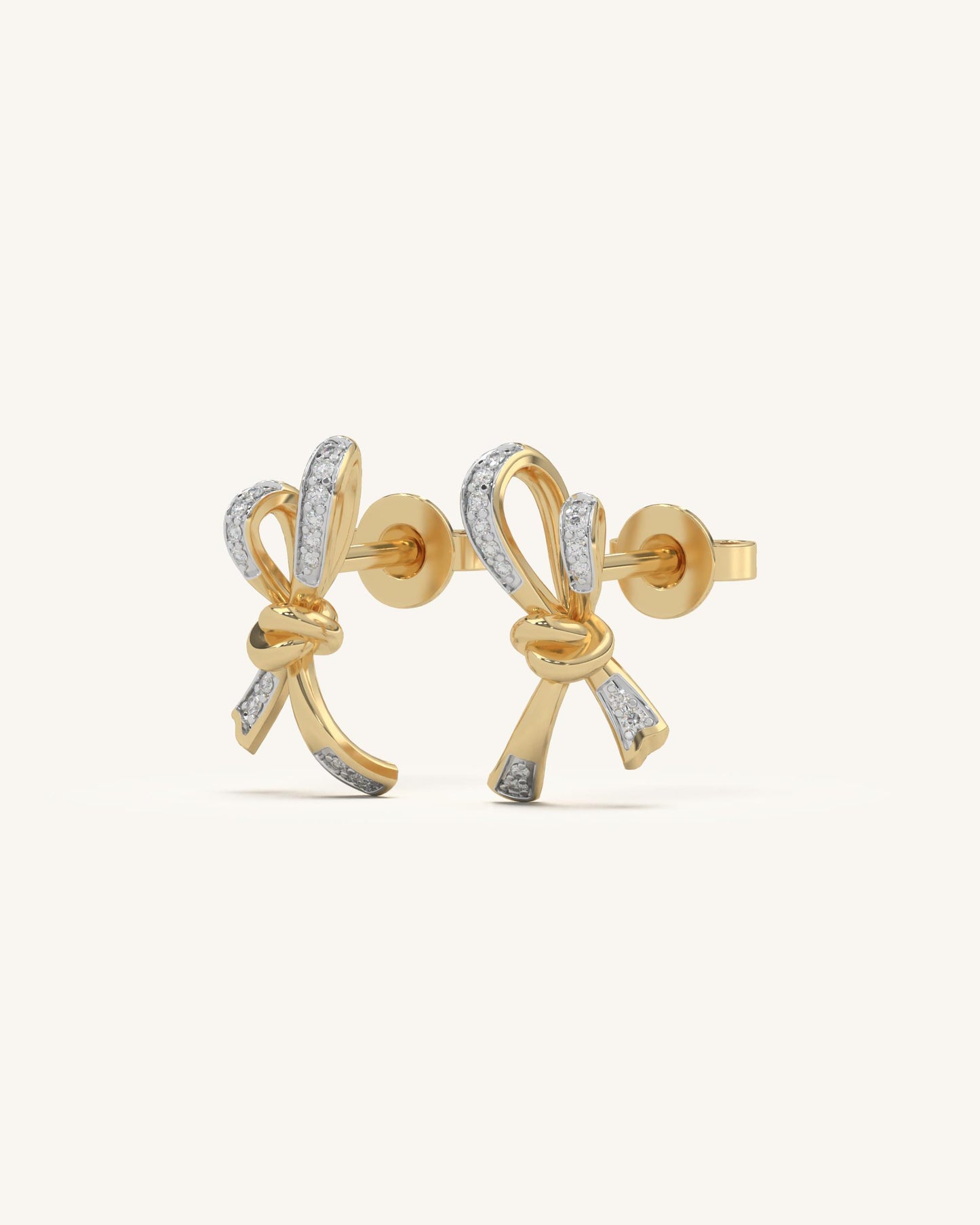 Gold Bow Earrings