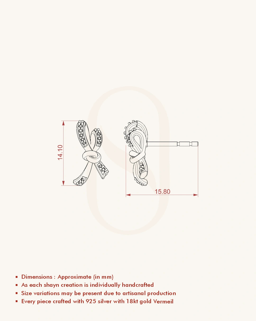 Gold Bow Earrings