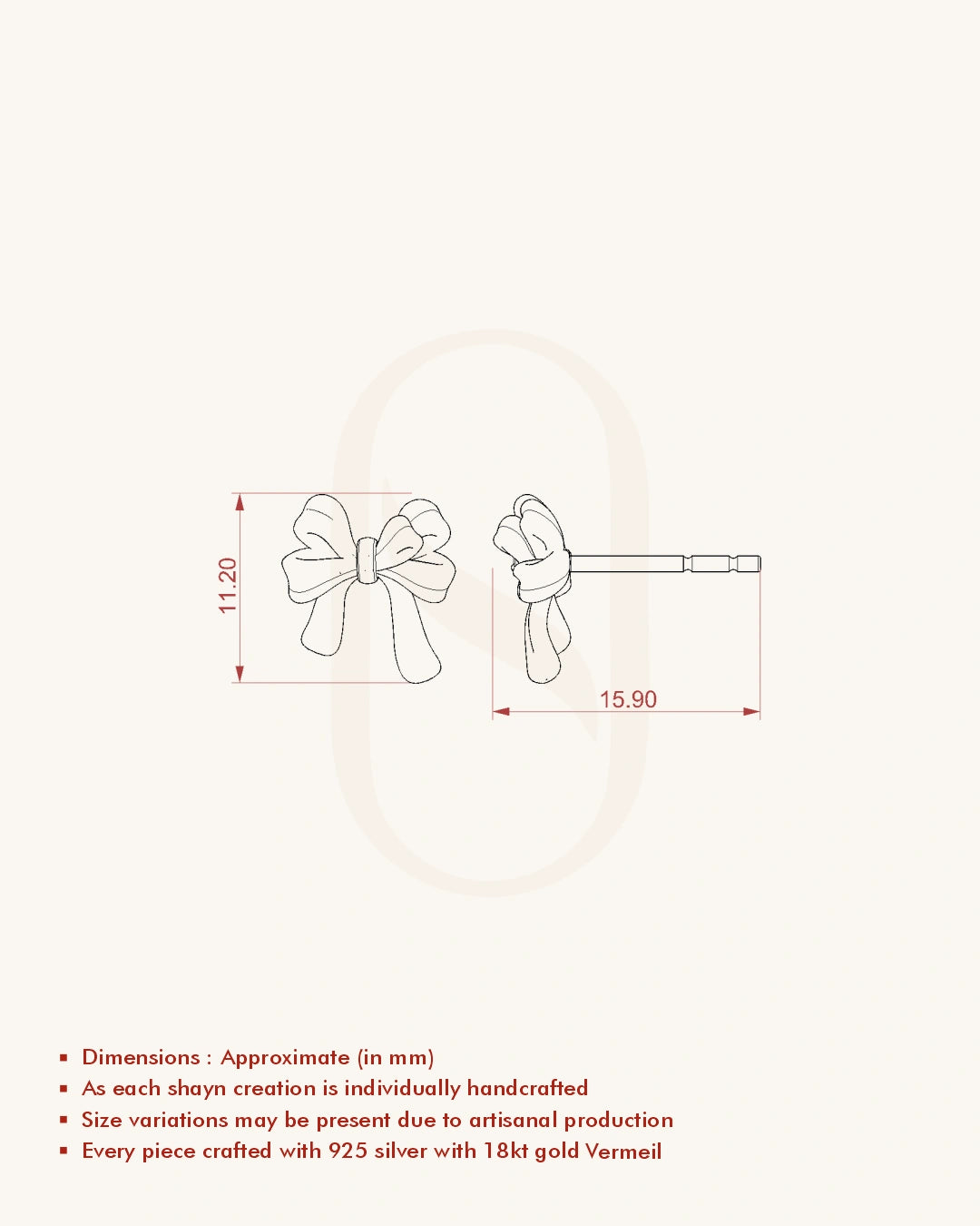 Dangling Bow Earrings