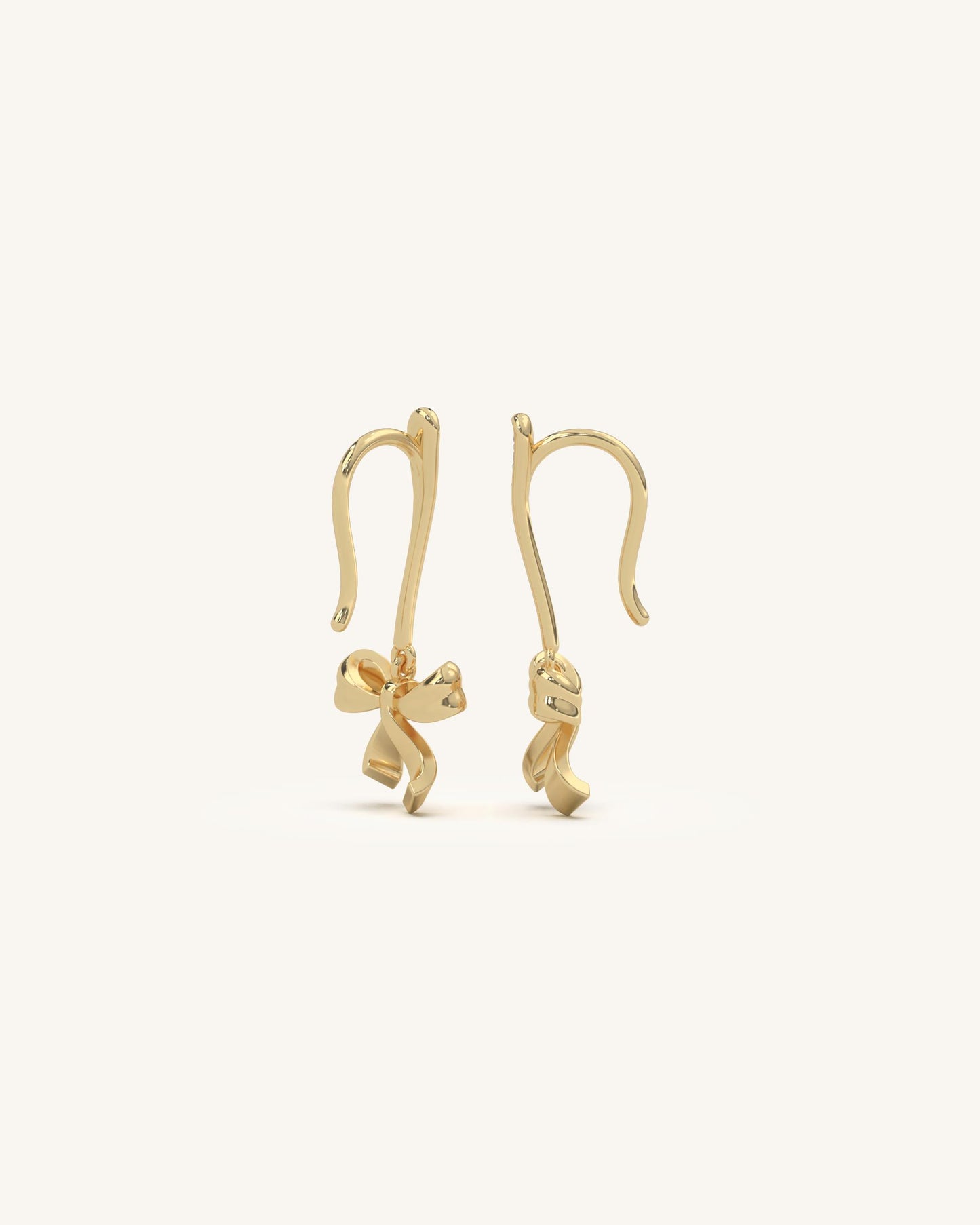 Two-Tone Bow Earrings