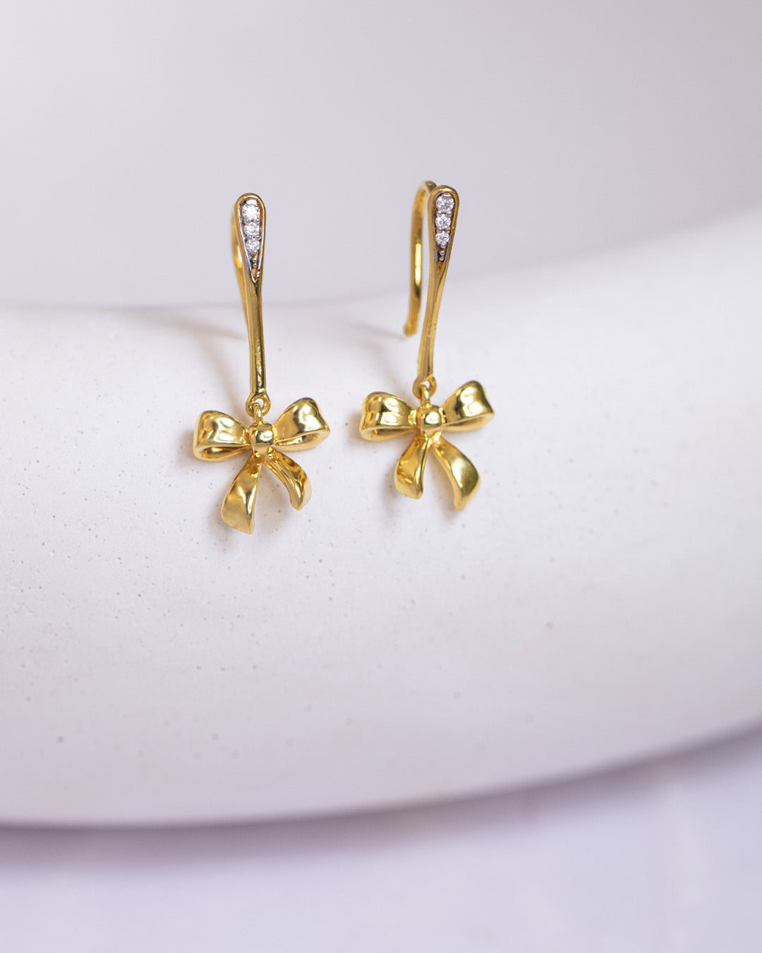 Two-Tone Bow Earrings