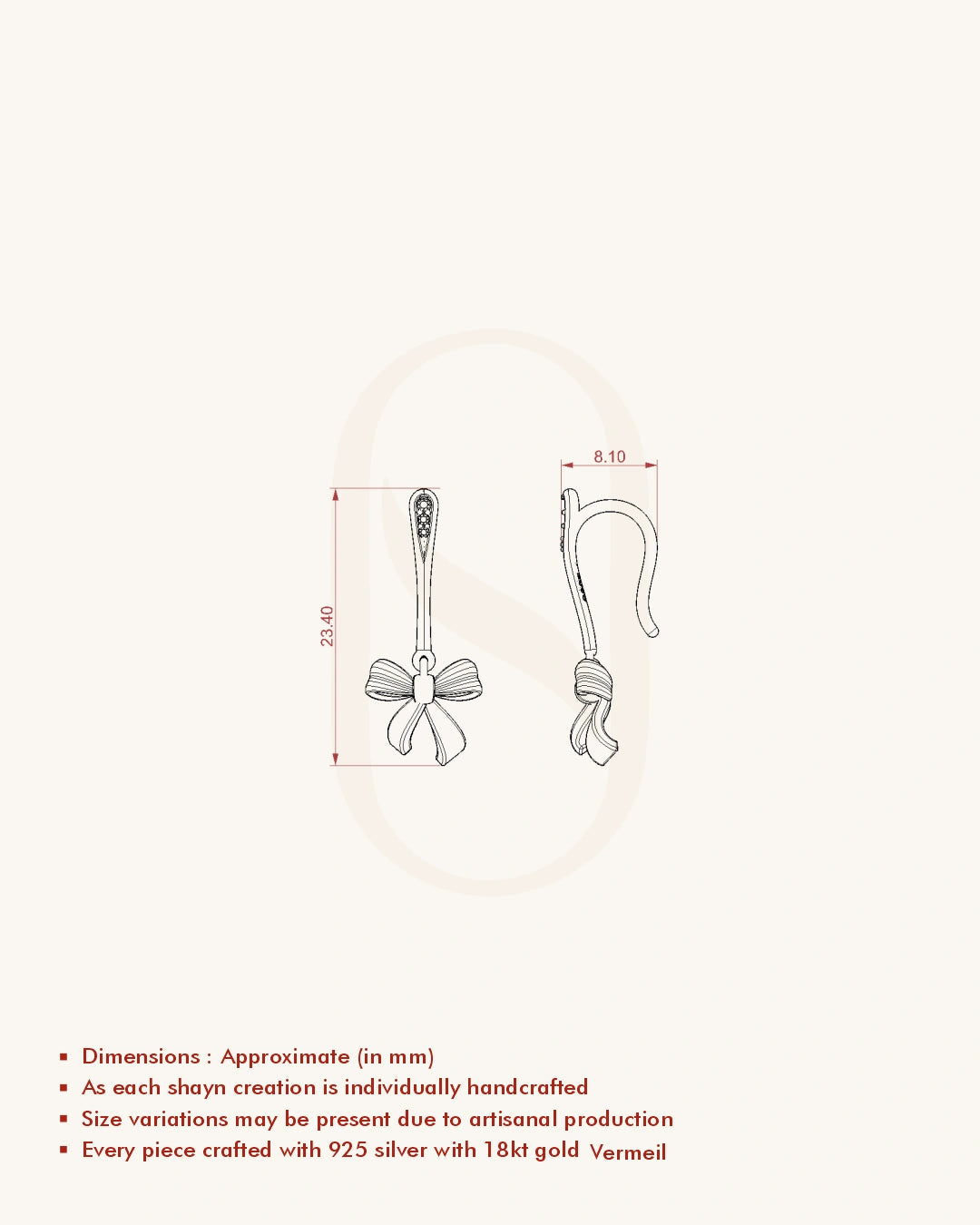 Two-Tone Bow Earrings