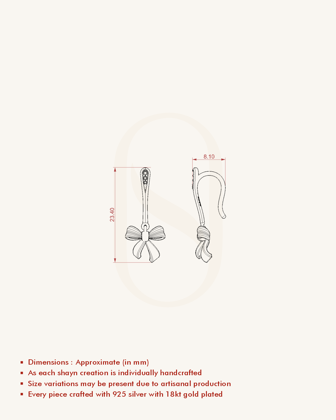 Two-Tone Bow Earrings