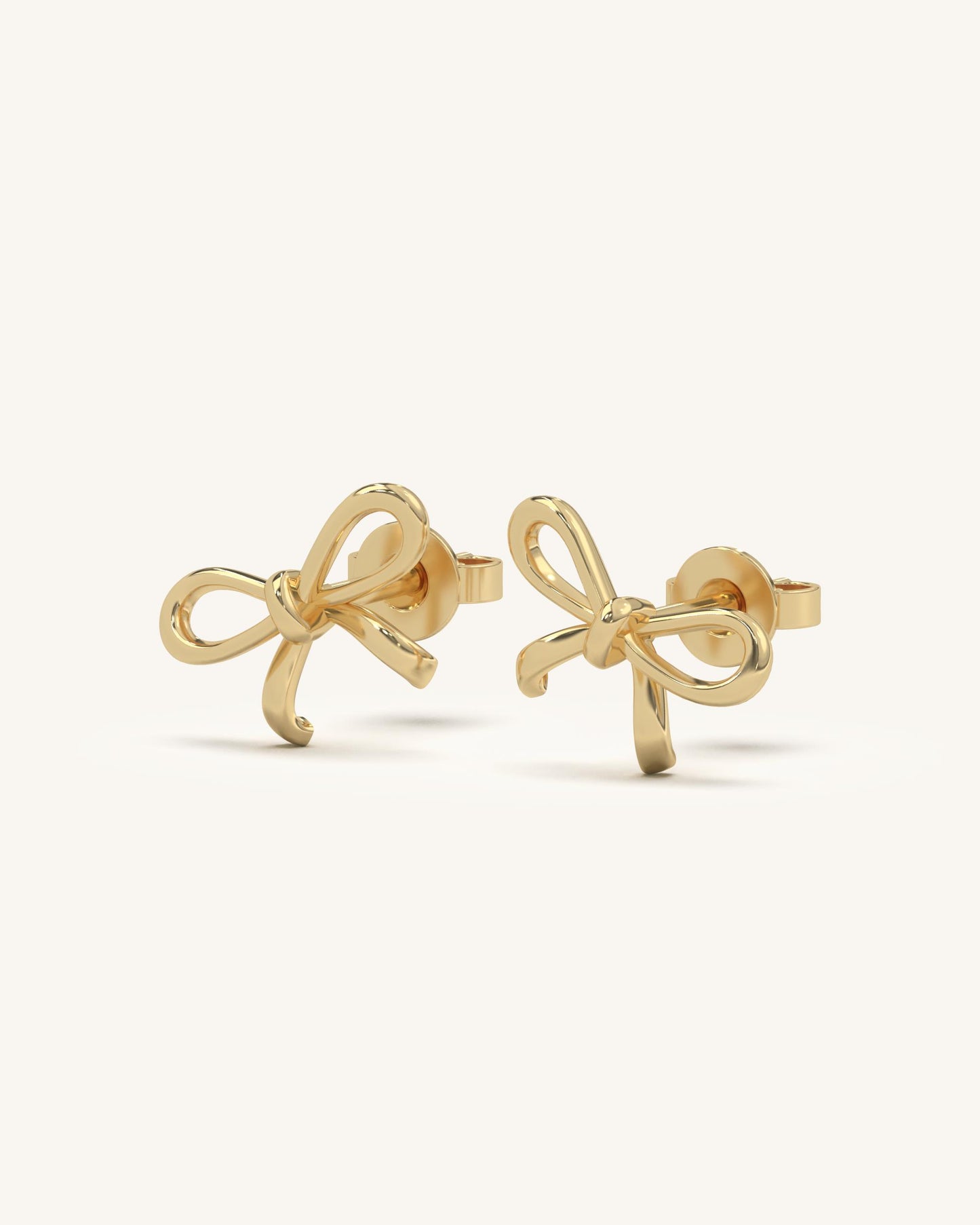 Curved Bow Drop Earrings