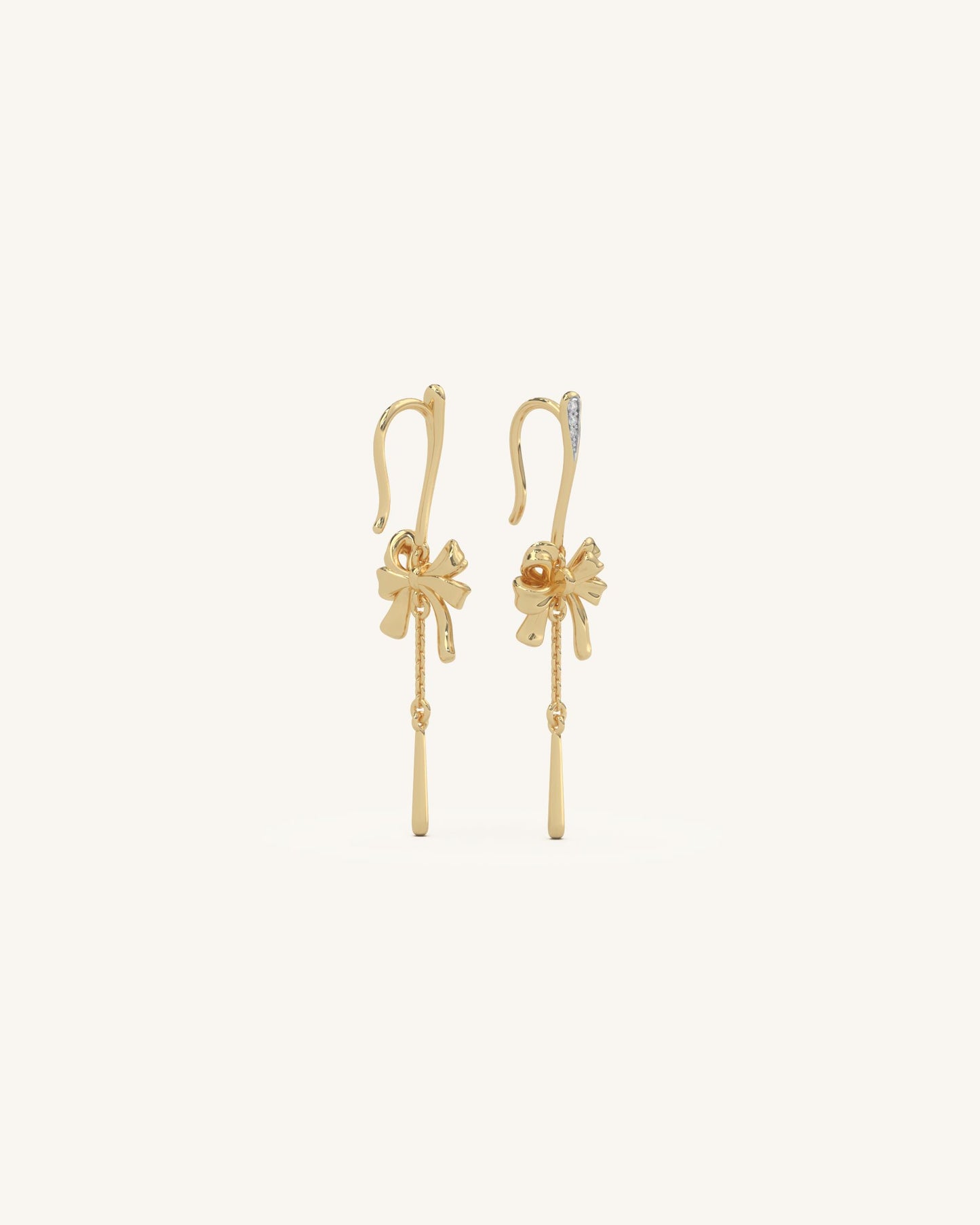 Ribbon Chain Earrings