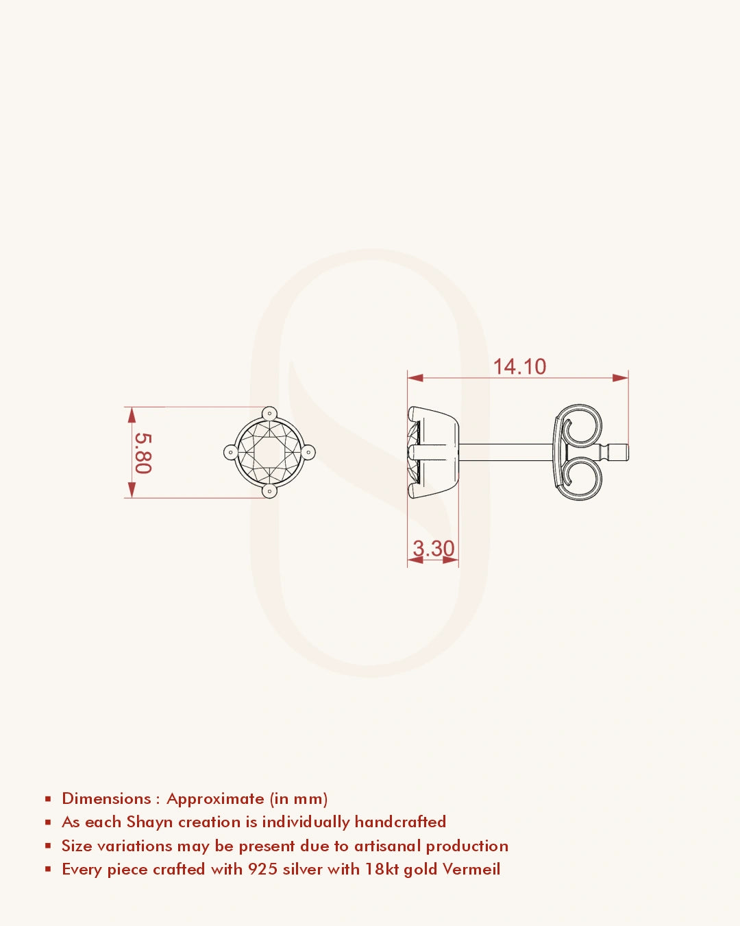 Pink Tourmaline Studs