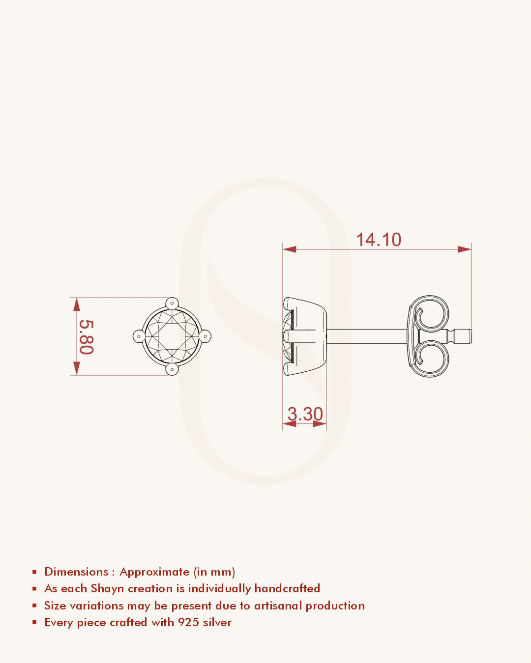 Citrine BirthMossanite Studs