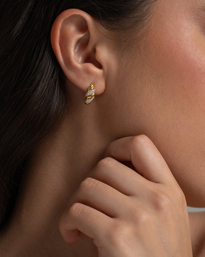 Swirl Gold Earrings