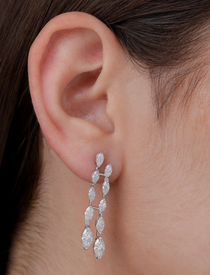 Teardrop Row Earrings