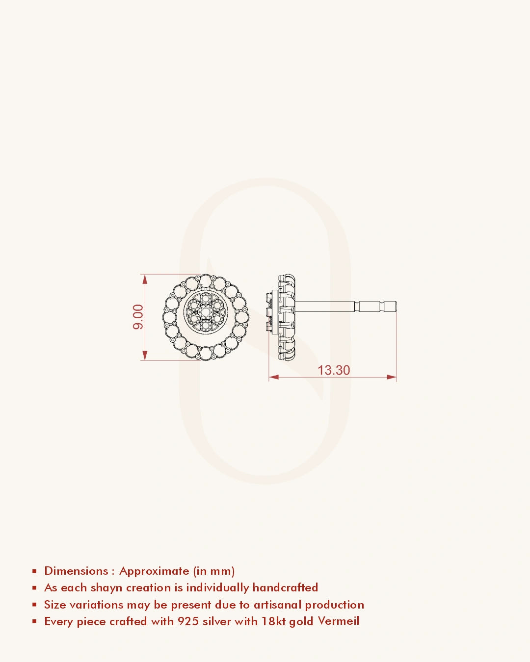 Pink Halo Stud Earrings