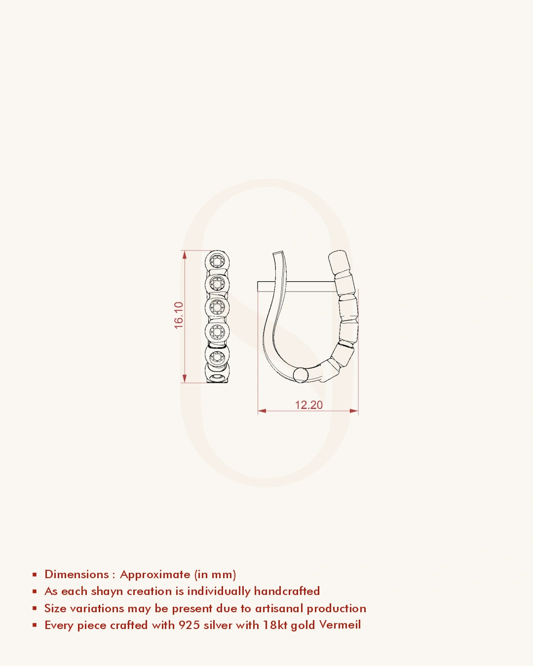 Blue Stones Hoop Earrings