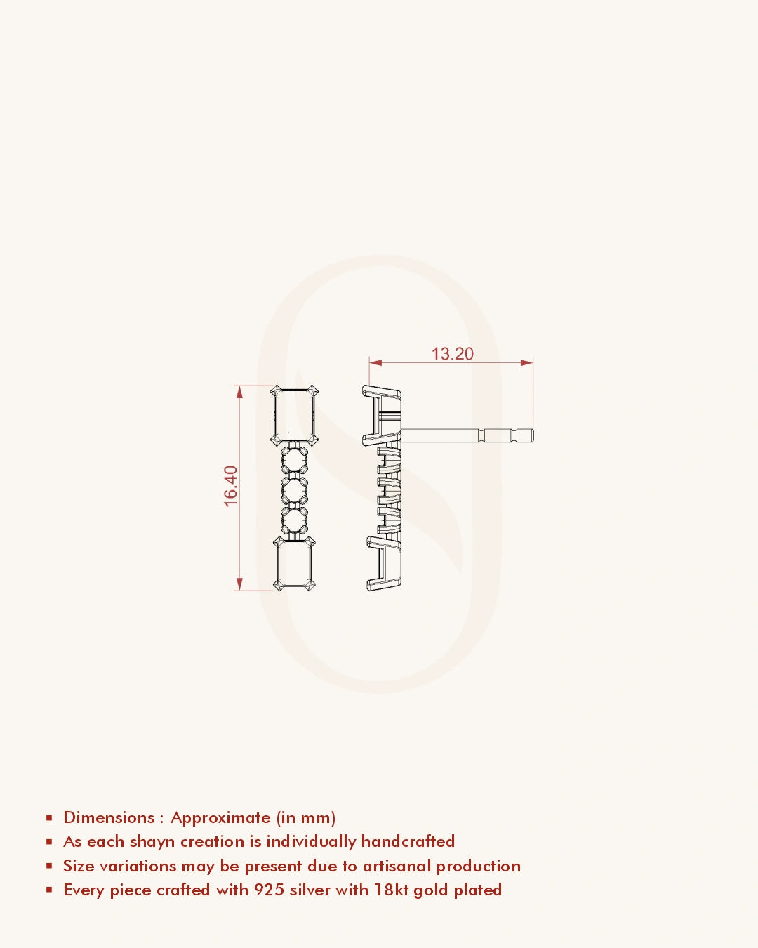 Green Pink Linear Earrings