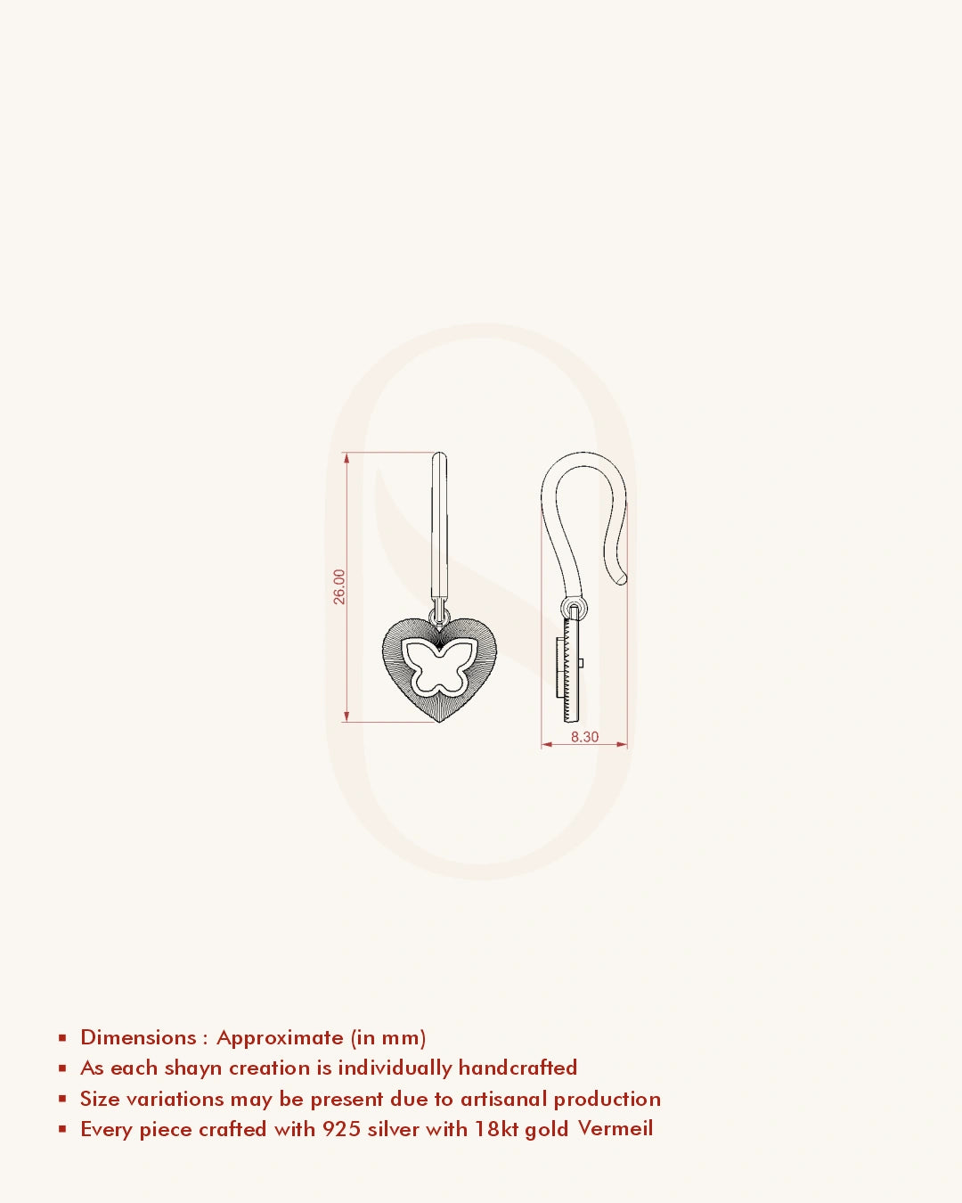 Butterfly Heart Earrings