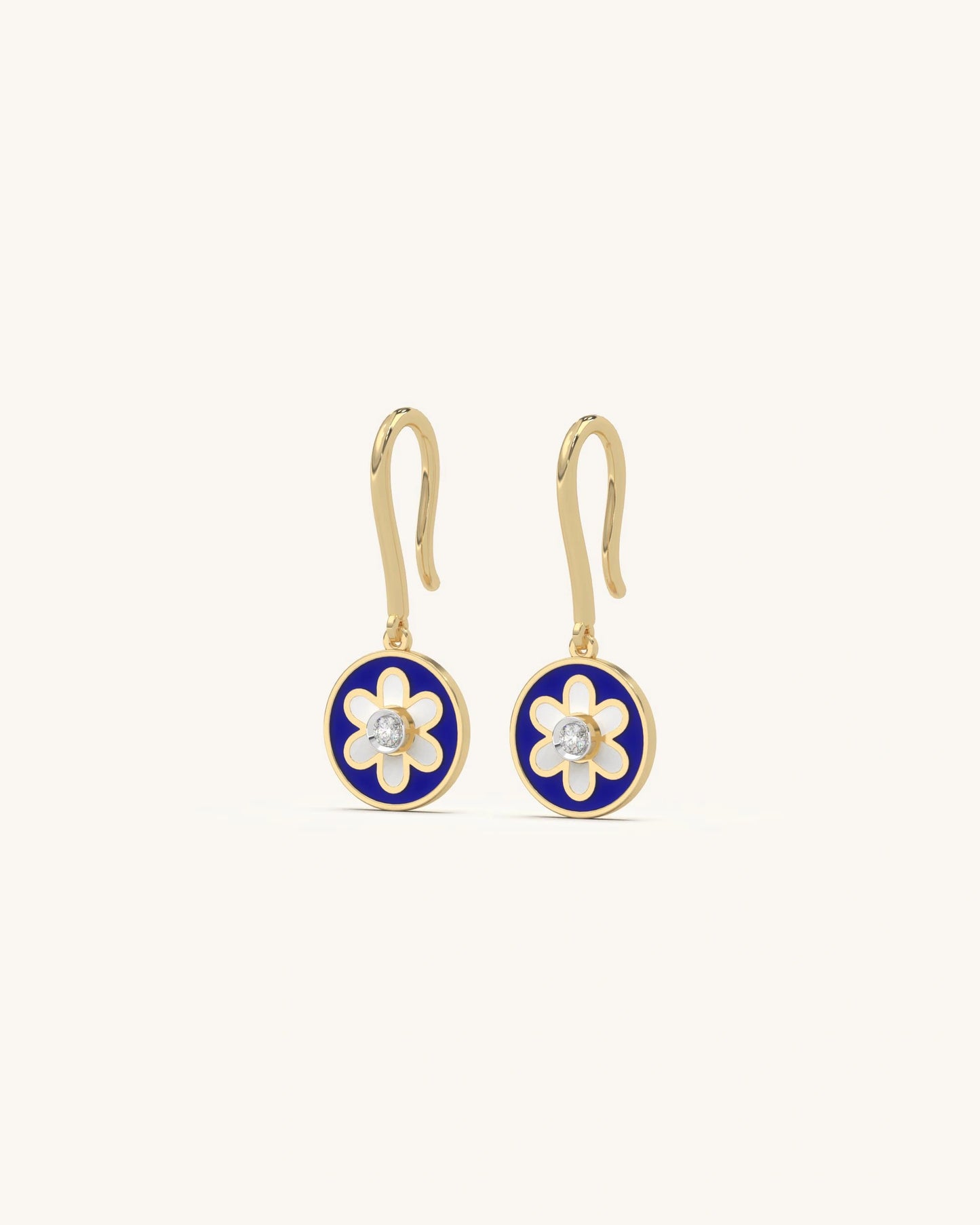 Blue Daisy Earrings