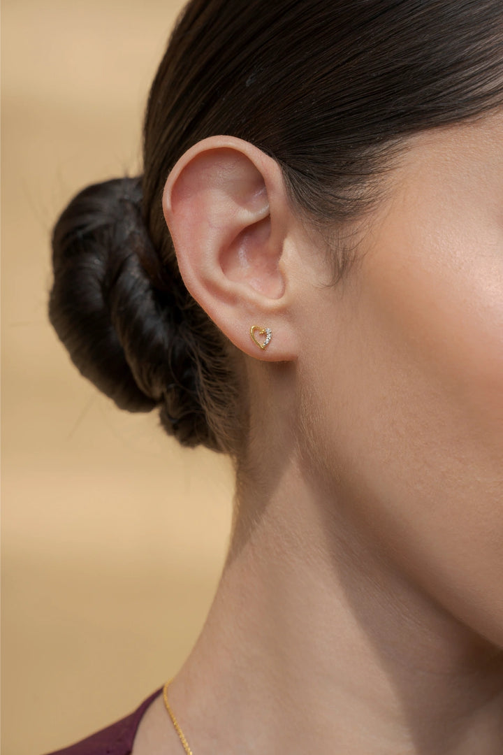 Curved Heart Studs