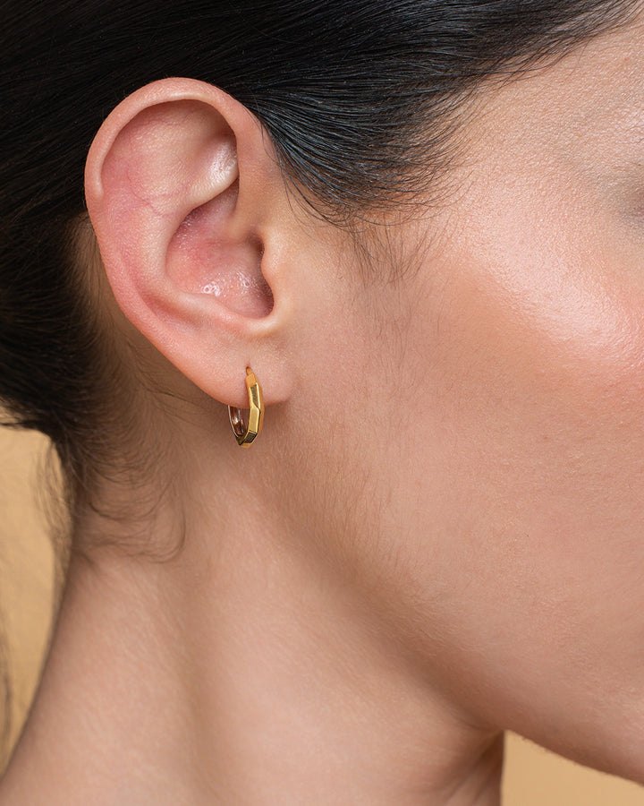 Octagonal Gold Hoops