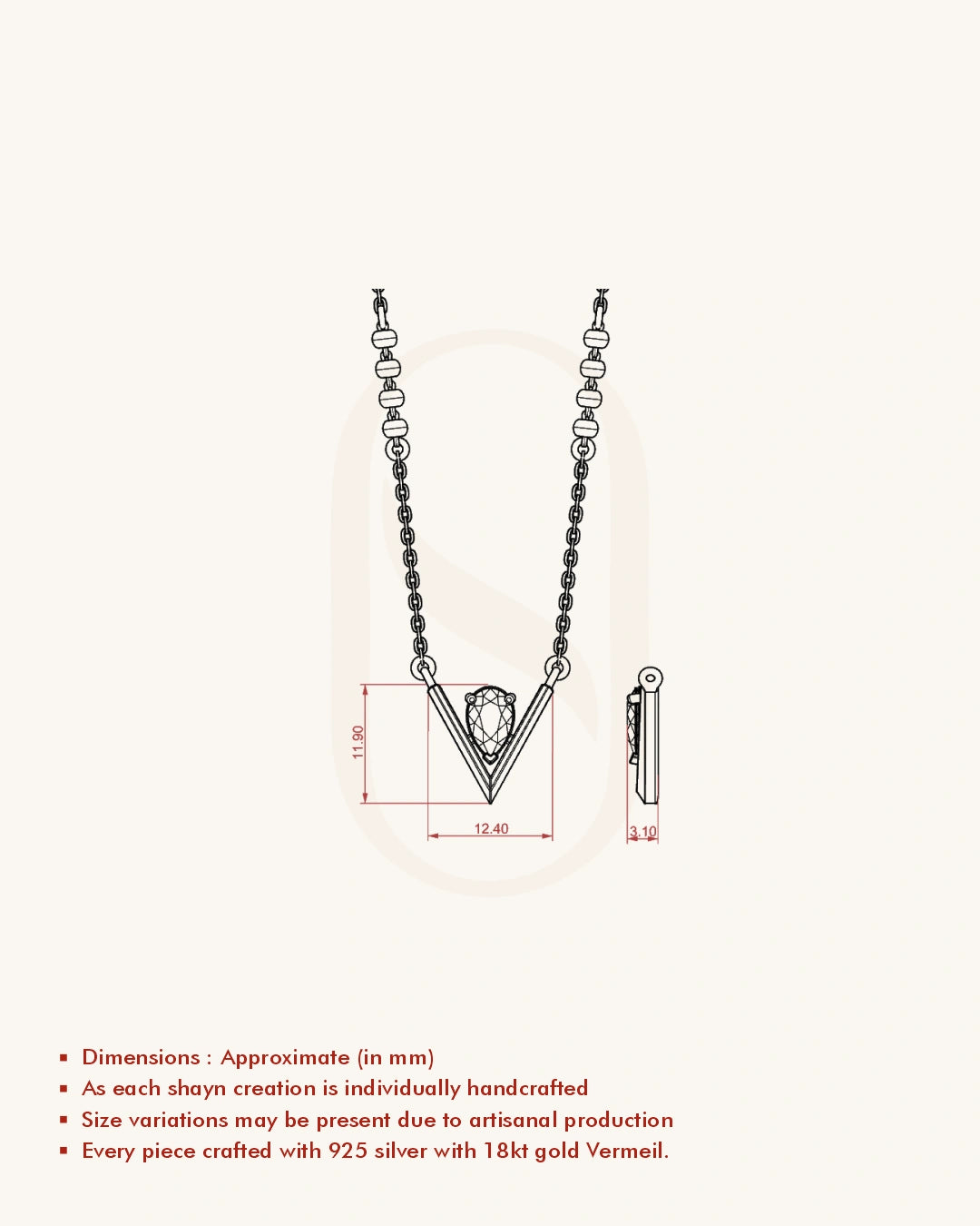 Chevron Pear Mangalsutra