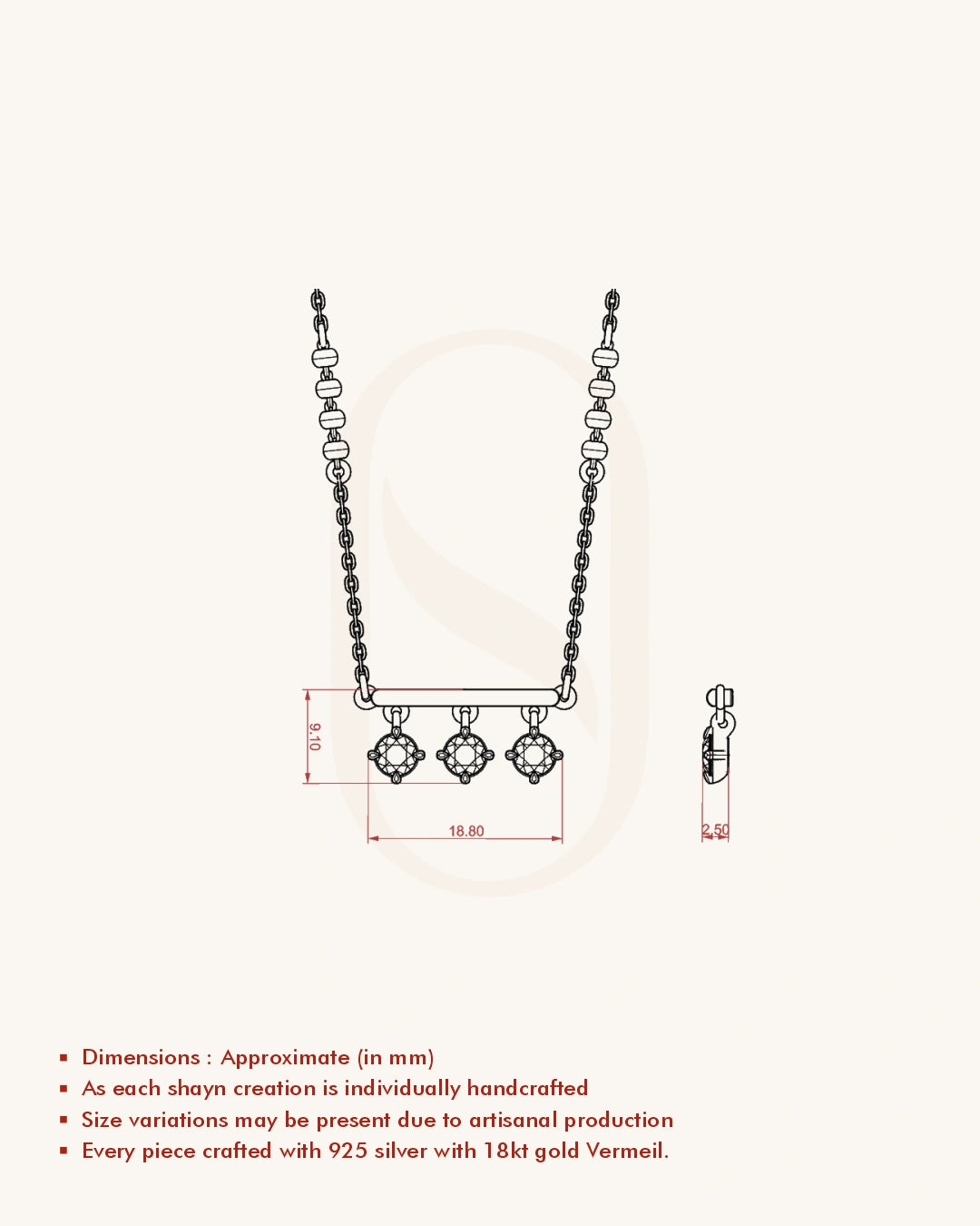 Triple Radiants Bar Mangalsutra