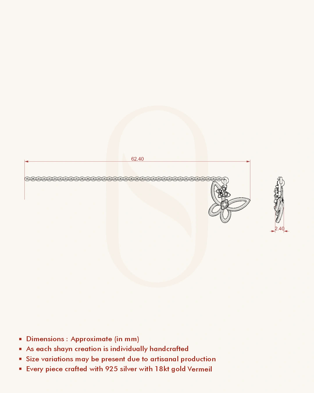 Butterfly Watch Charm