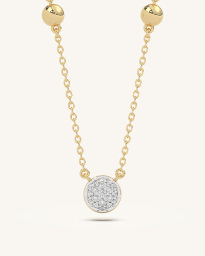 Minimal Bead Necklace & Chain Drop Earrings