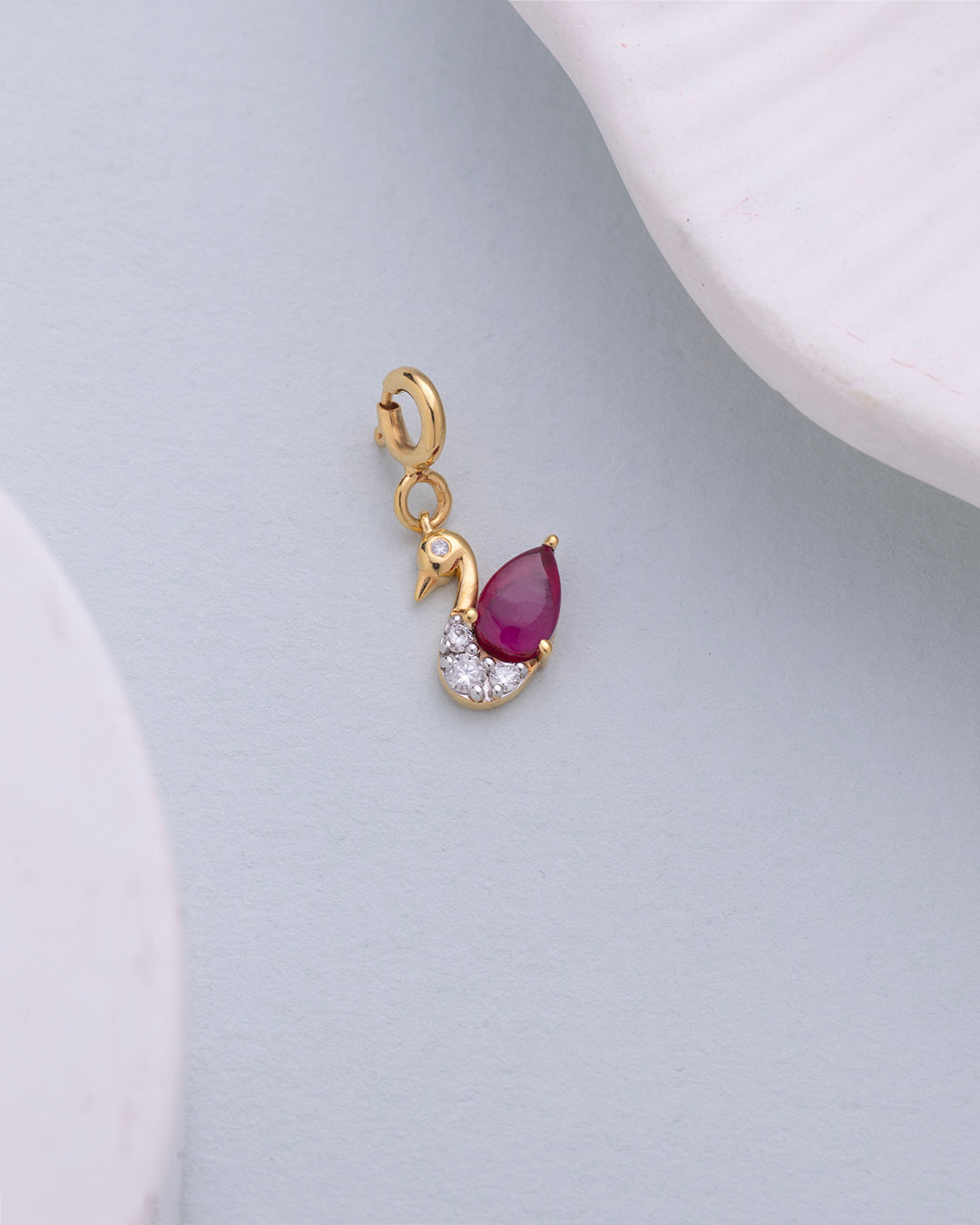 Heart Link Chain & Swan Charm